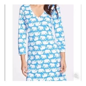 Lilly Pulitzer Blue Tunic elephant print Coverup Size Xs